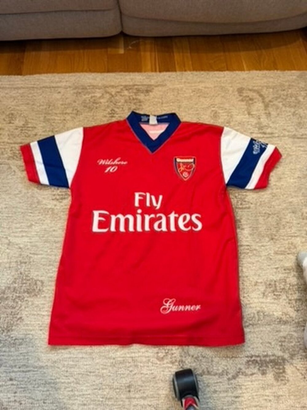 Arsenal Wilshere #10 Custom Soccer Jersey Red Youth XL